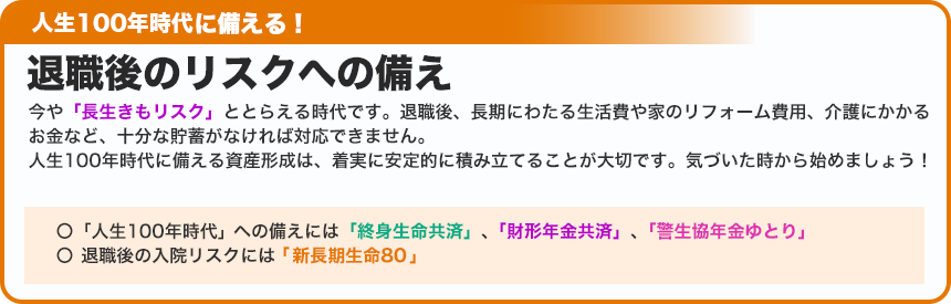 長生きに対する備え