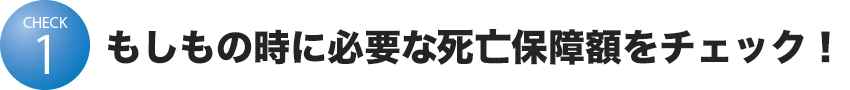 もしもの時に必要な保障額をチェック！