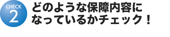 どのような保障内容になっているかチェック！